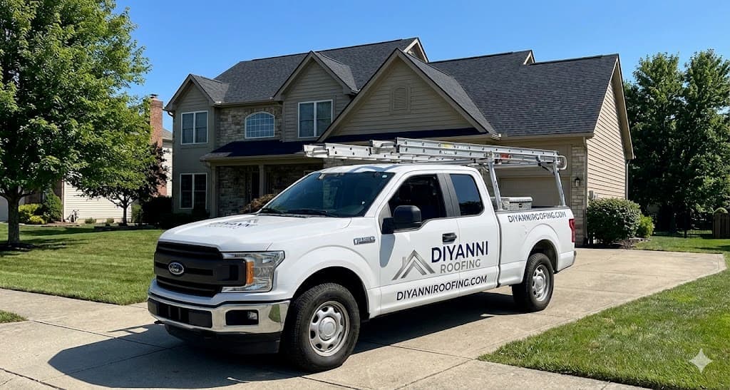DiYanni Roofing truck - serving Central Ohio