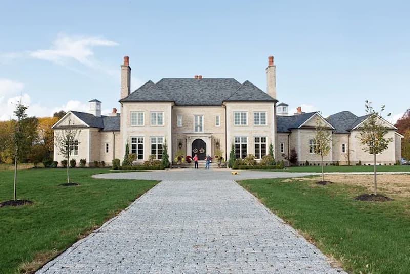 Luxury roofing installation on New Albany Ohio estate home